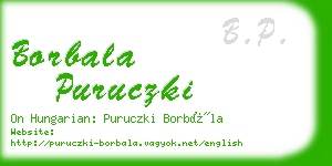 borbala puruczki business card